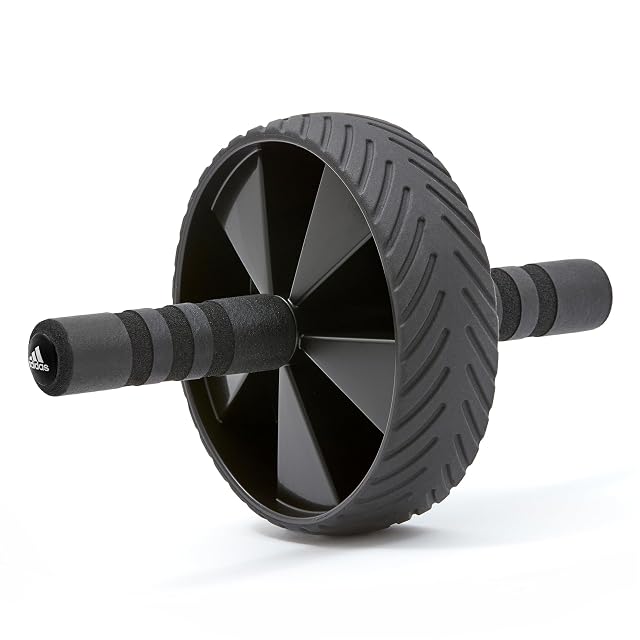 adidas schwarzes Ab Wheel mit grauen Griffen