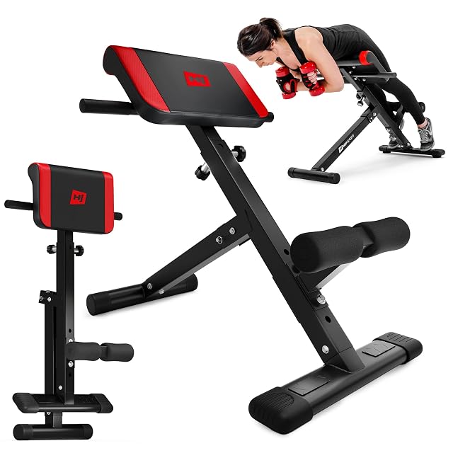 Hop-Sport HS-1016 klappbare Hyperextensionsbank mit verstellbarer Rückenlehne