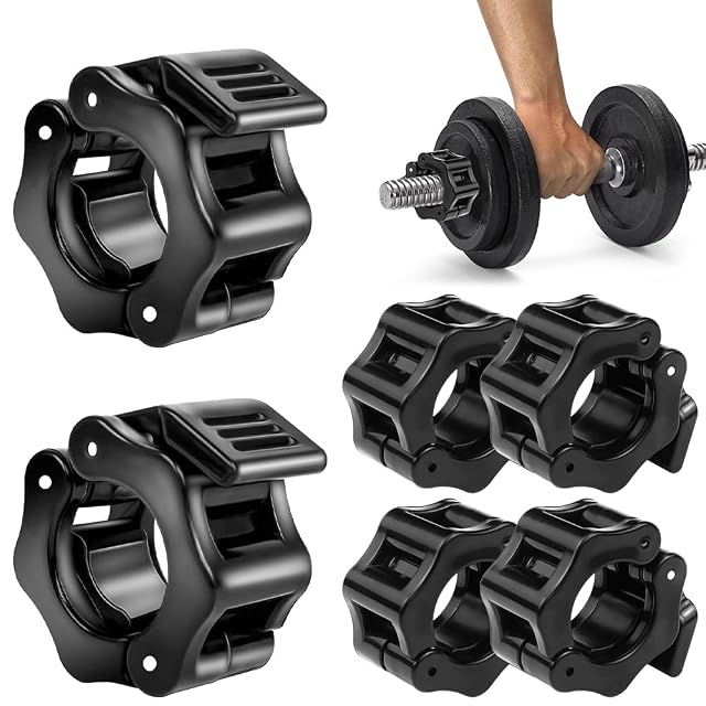 mizikuu sechs schwarze Hantel-Schnellklemmen für Stangen mit 25 mm