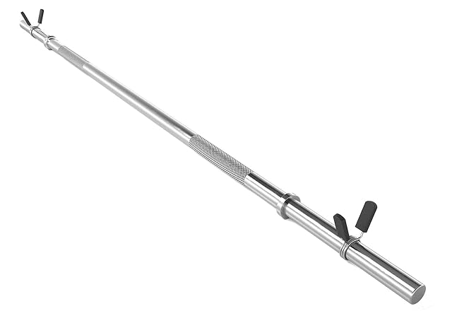 G5 HT SPORT verchromte Langhantel mit Federverschlüssen, gezeigt in 150 cm