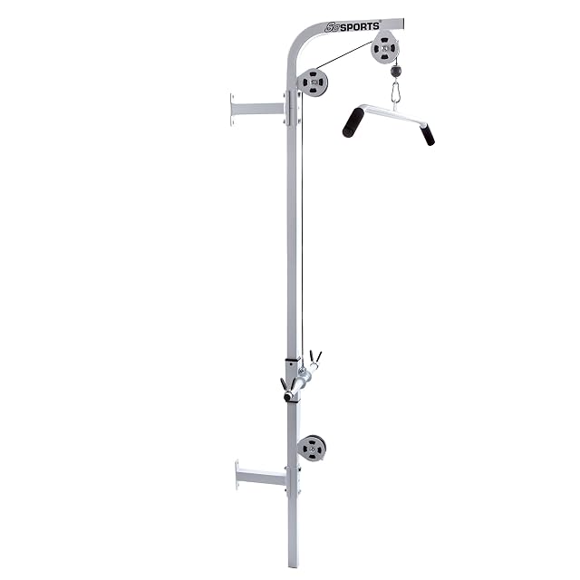 ScSPORTS wandmontierter Latzug mit Latstange und Trizepsstange