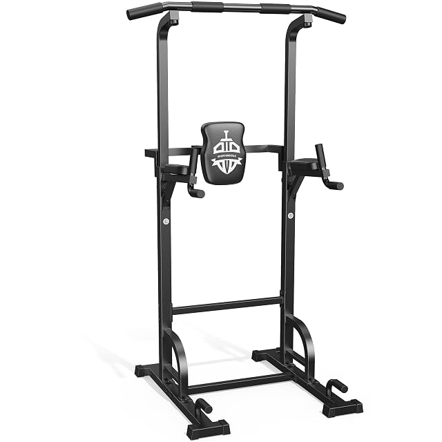 Sportsroyals Power-Tower-Dip-Station mit verlängerter Basis von 100 cm