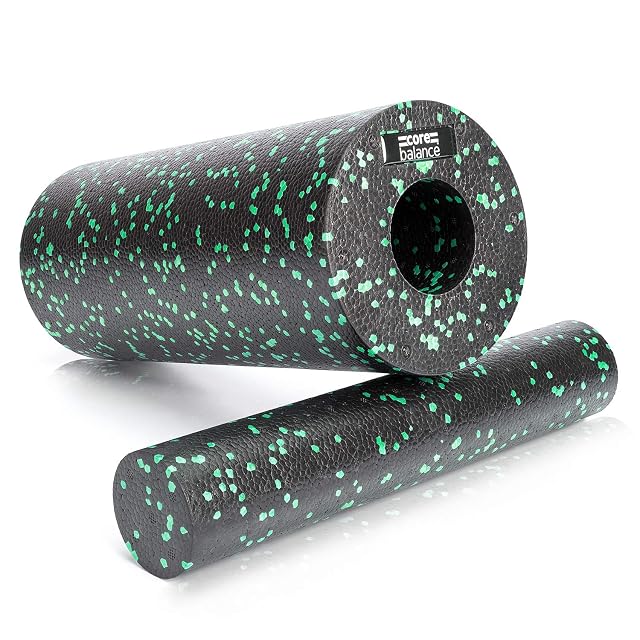 Core Balance 2-in-1 Faszienrolle mit ihrer herausnehmbaren Innenrolle daneben