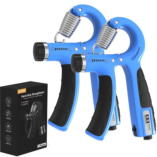 U-VKK Paar blauer verstellbarer Handtrainer mit Zählern